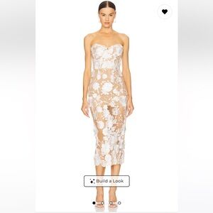 BRONX AND BANCO JASMINE MIDI DRESS WHITE & FLORAL